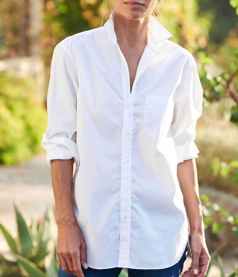FRANK & EILEEN Joedy Button Up Shirt White Superluxe sz Medium
